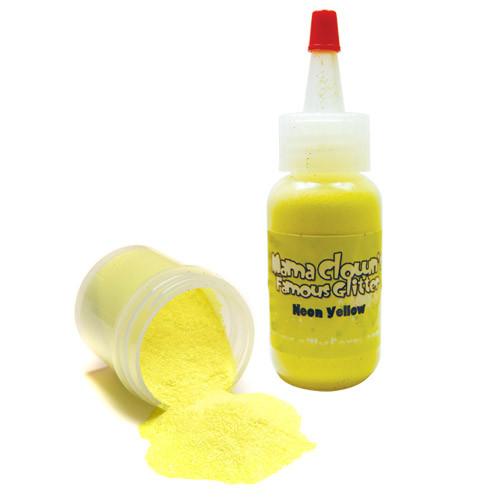 Mama Clown glitter adds sparkle to face and body art, available in a variety of colors. Comes in a 1oz poofer or jar, safe for lips and skin, and can be applied dry or mixed with gel. Choose transparent for a subtle shine or opaque metallic for bold coverage