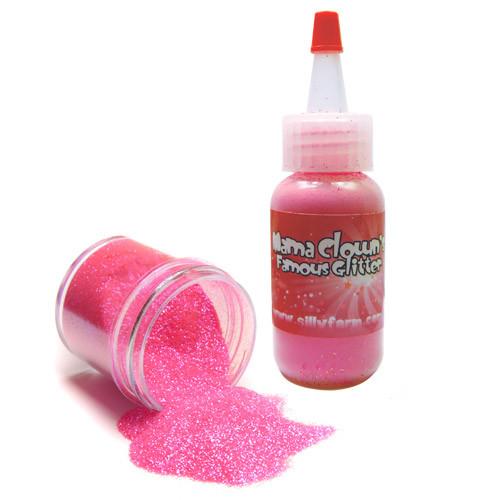 Mama Clown glitter adds sparkle to face and body art, available in a variety of colors. Comes in a 1oz poofer or jar, safe for lips and skin, and can be applied dry or mixed with gel. Choose transparent for a subtle shine or opaque metallic for bold coverage