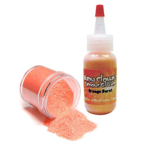Mama Clown glitter adds sparkle to face and body art, available in a variety of colors. Comes in a 1oz poofer or jar, safe for lips and skin, and can be applied dry or mixed with gel. Choose transparent for a subtle shine or opaque metallic for bold coverage