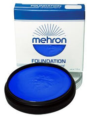 Mehron Foundation Greasepaint Blue 1.25oz - Silly Farm Supplies