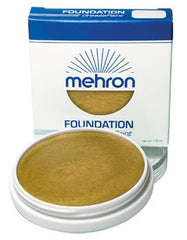Mehron Foundation Greasepaint Gold 1.25oz - Silly Farm Supplies