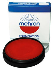 Mehron Foundation Greasepaint Red 1.25oz - Silly Farm Supplies