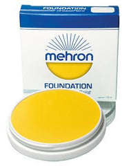 Mehron Foundation Greasepaint Yellow 1.25oz - Silly Farm Supplies