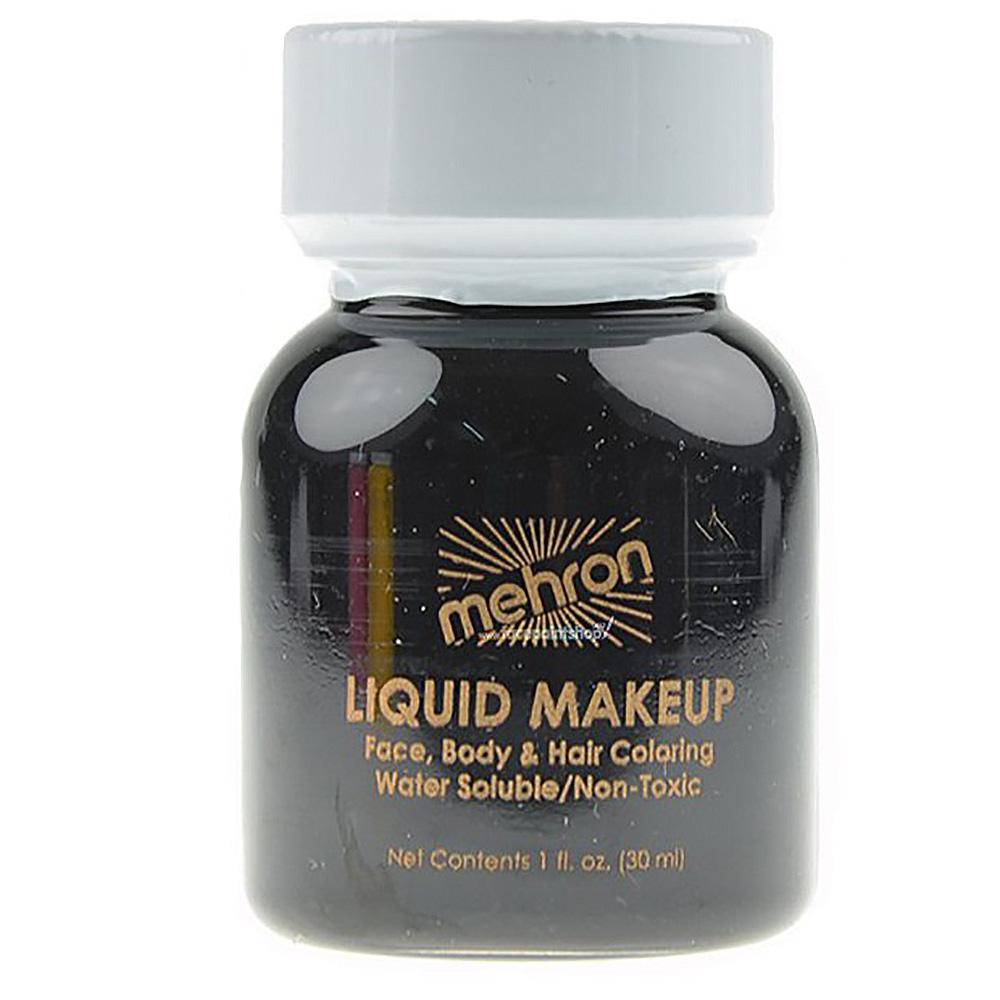 Mehron Liquid Makeup Black - Silly Farm Supplies