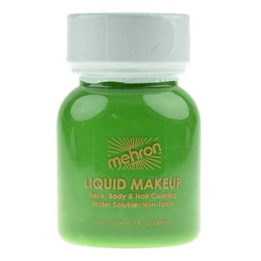 Mehron Liquid Makeup Green - Silly Farm Supplies