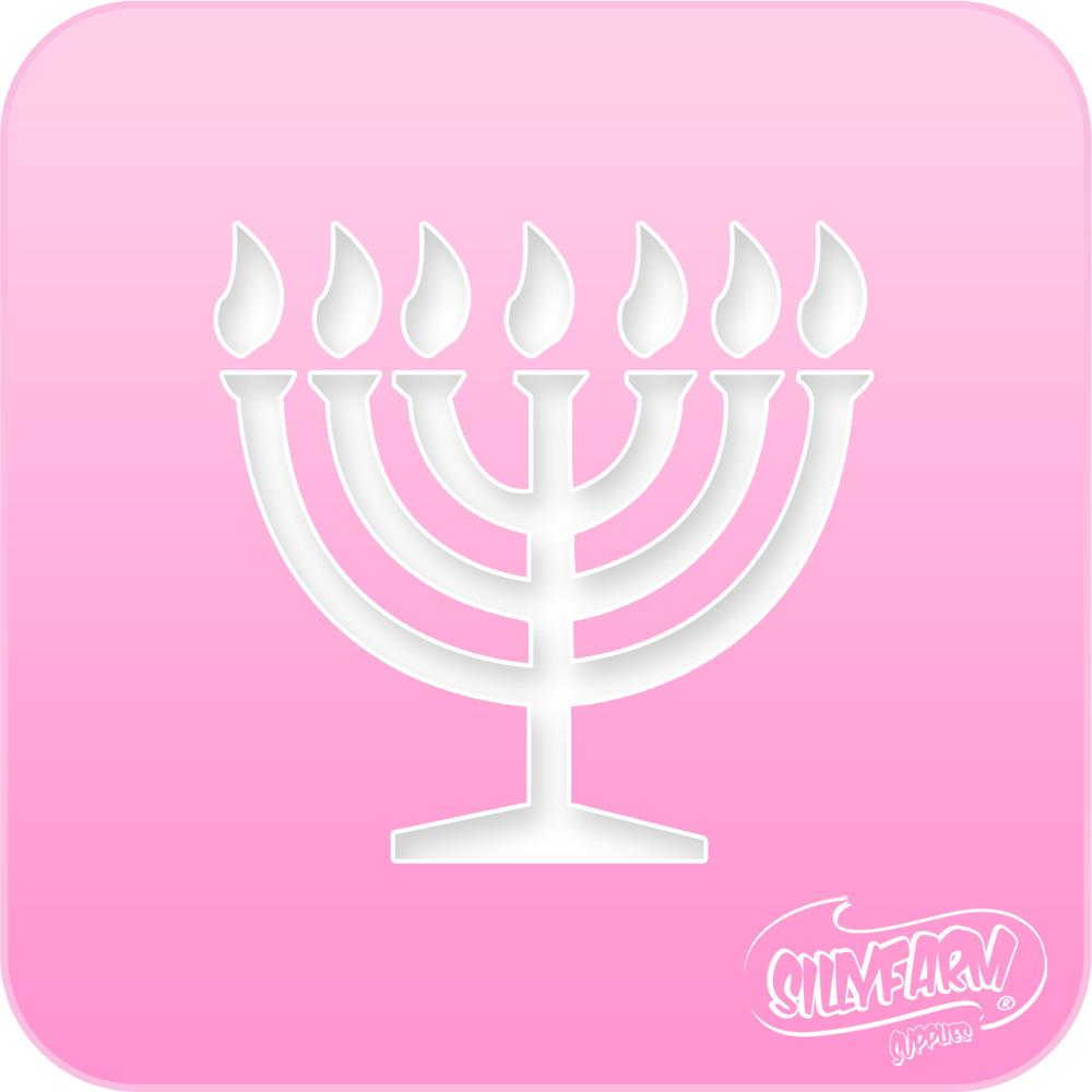 Menorah Pink Power Stencil - Silly Farm Supplies