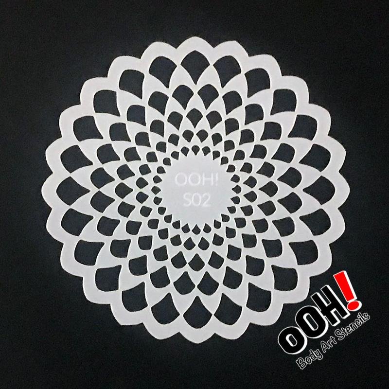 Mermaid Scales Sphere Airbrush & Face Paint Stencil by Ooh! Body Art (S02) - Silly Farm Supplies