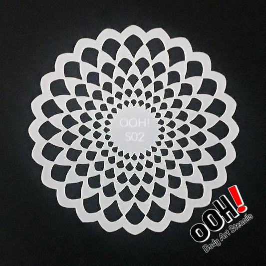 Mermaid Scales Sphere Airbrush & Face Paint Stencil by Ooh! Body Art (S02) - Silly Farm Supplies