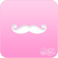 Mustache Pink Power Stencil