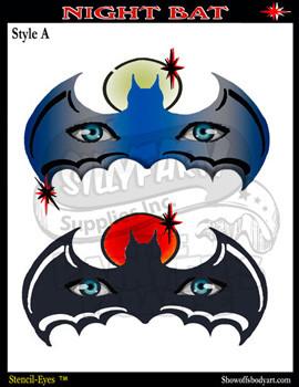 Night Bat Stencil Eyes Stencil - Silly Farm Supplies