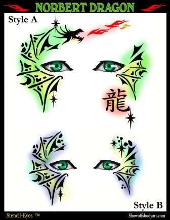 Norbert Dragon Stencil Eyes Stencil - Silly Farm Supplies
