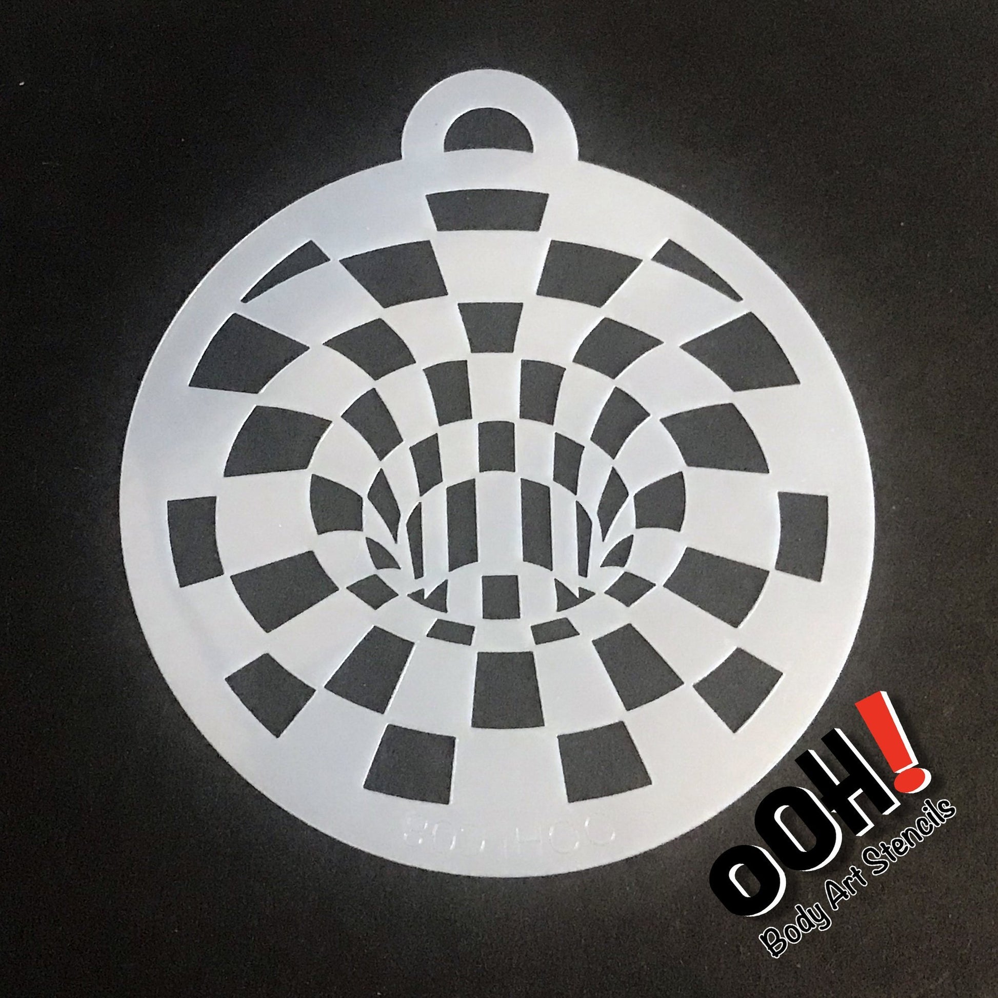 Optical Illusion Blocks Face Paint Stencil by Ooh! Body Art (C08) - Silly Farm Supplies