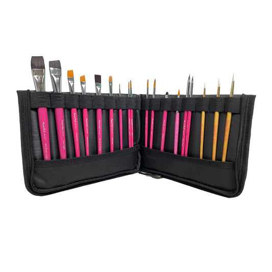 The Paint Pal Pro Set features lightweight, durable brushes designed for professional face and body painters. With synthetic bristles for even makeup application and comfortable handles for precise control, this set delivers exceptional performance.