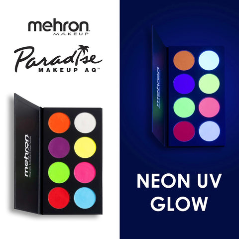 neon nights Glow in The Dark Paint - Pack of 8 Multi-Surface UV