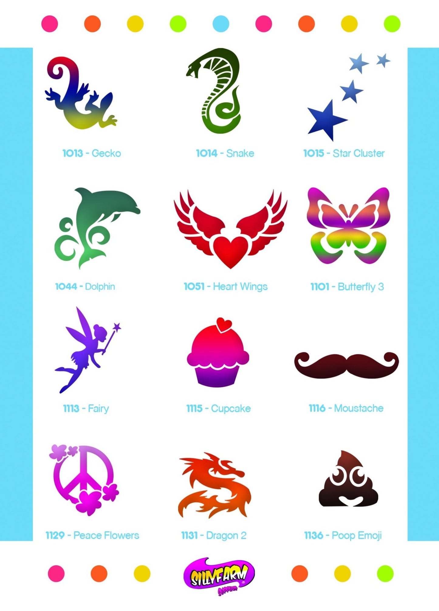 Party Pink Power Stencil Set - Silly Farm Supplies