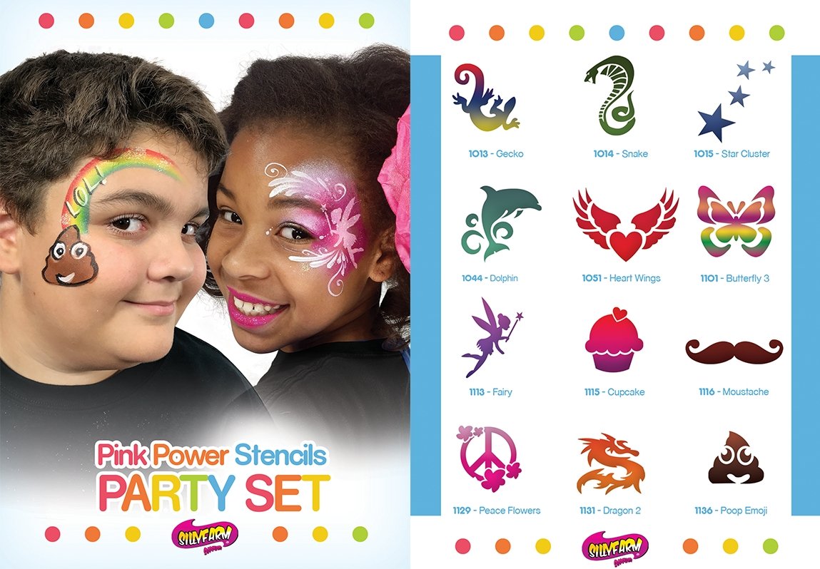 Party Pink Power Stencil Set - Silly Farm Supplies