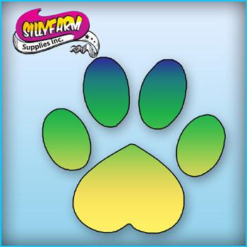 Paw Print Pink Power Stencil - Silly Farm Supplies