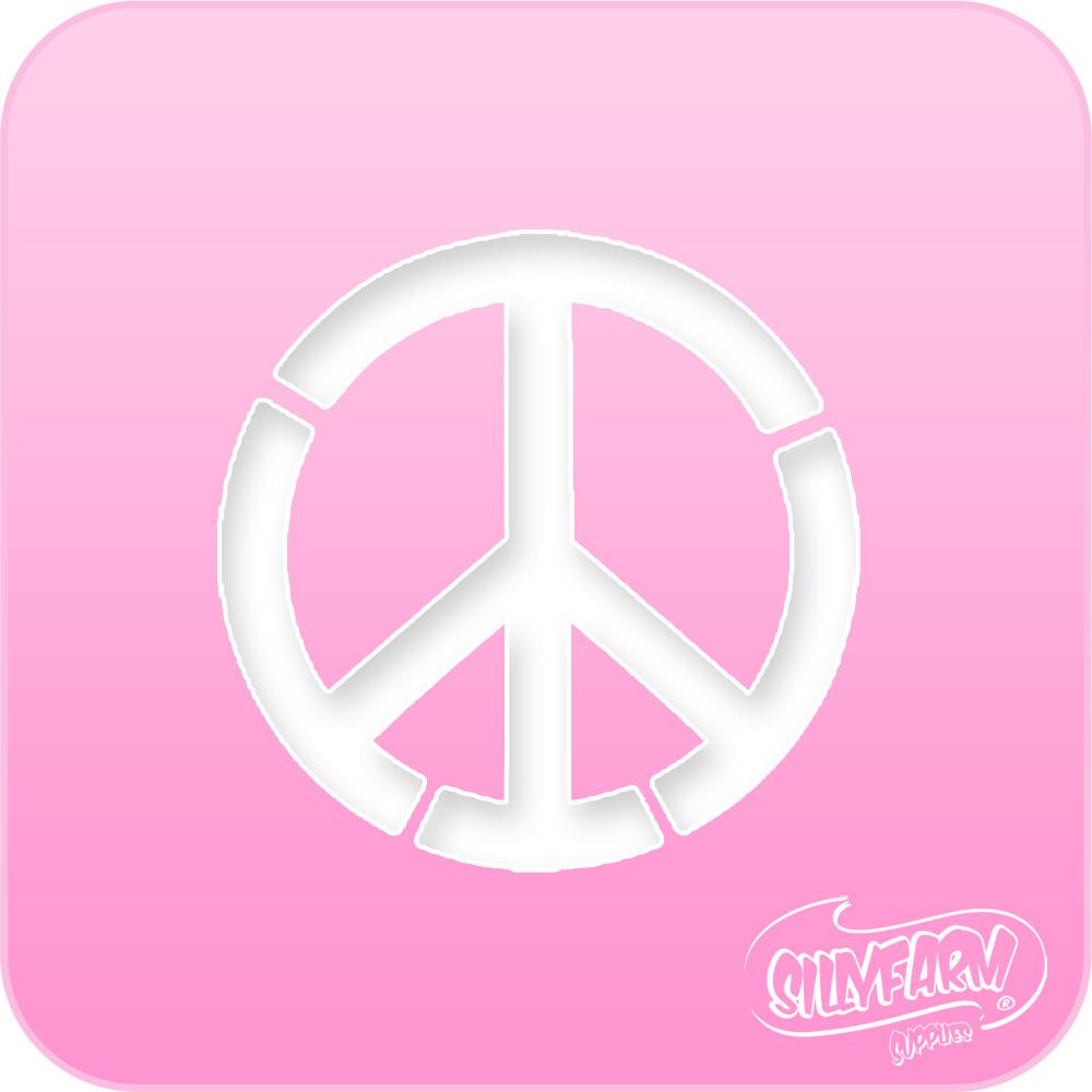 Peace Sign Pink Power Stencil - Silly Farm Supplies