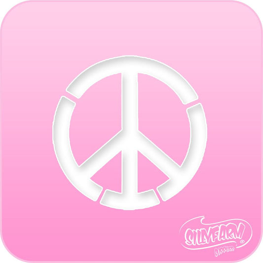 Peace Sign Pink Power Stencil - Silly Farm Supplies