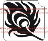 Peacock Feather Glitter Tattoo Y-Body Stencil 5 pack - Silly Farm Supplies