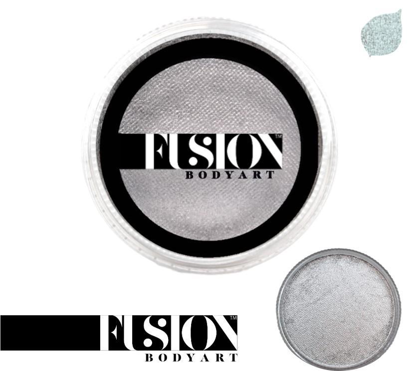 Pearl Metallic Silver 32g Fusion Body Art Face Paint - Silly Farm Supplies