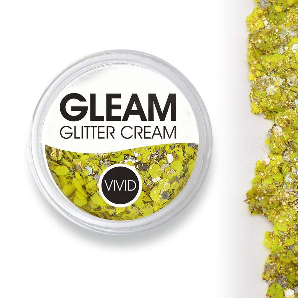 Pineapple Gleam Chunky Glitter Cream 10g Jar by Vivid Glitter - Silly Farm Supplies