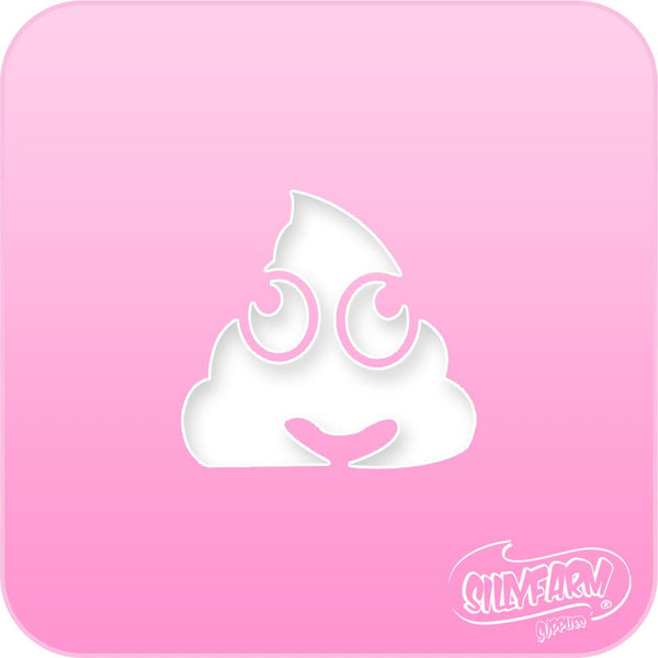 Poop Emoji Pink Power Stencil