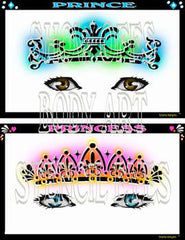Prince and Princesses Stencil Eyes Stencil - Silly Farm Supplies