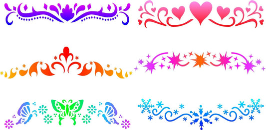 Princess Crowns Trendy Tribal Stencil Set - Silly Farm Supplies