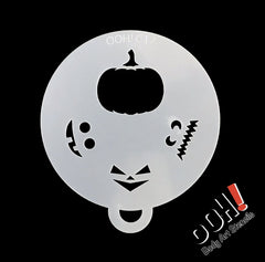Pumpkin Flips Face Paint Stencil by Ooh! Body Art (C17) - Silly Farm Supplies