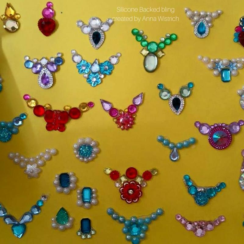 Purple Crystal and Pearls Bling Bag- 272 pieces - Silly Farm Supplies