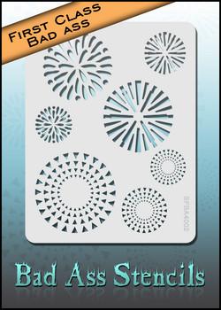 Radial Set 1 SFBA4002 Scott Fray First Class Bad Ass Stencil - Silly Farm Supplies