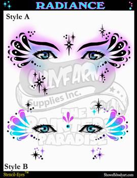 Radiance Stencil Eyes Stencil - Silly Farm Supplies