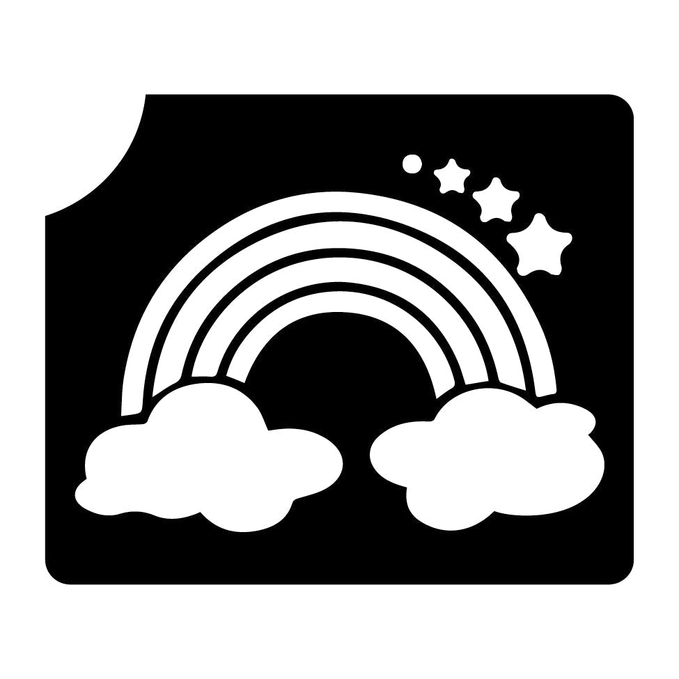 Rainbow Glitter Tattoo Y-Body Stencil 5 pack - Silly Farm Supplies