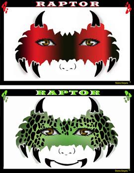 Raptor Mask Stencil Eyes Stencil