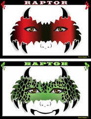 Raptor Mask Stencil Eyes Stencil - Silly Farm Supplies