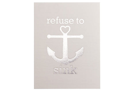 Refuse to Sink Small Metallic Tattoo 5 Pack