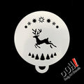 Reindeer Flips Face Paint Stencil by Ooh! Body Art (C20)