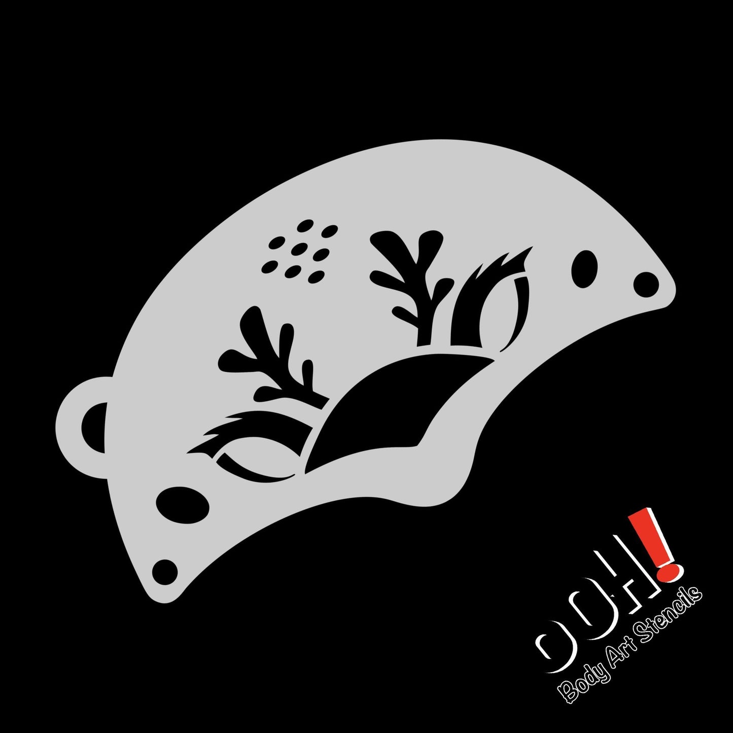 Reindeer Mask Face Paint Stencil by Ooh! Body Art (K15) - Silly Farm Supplies