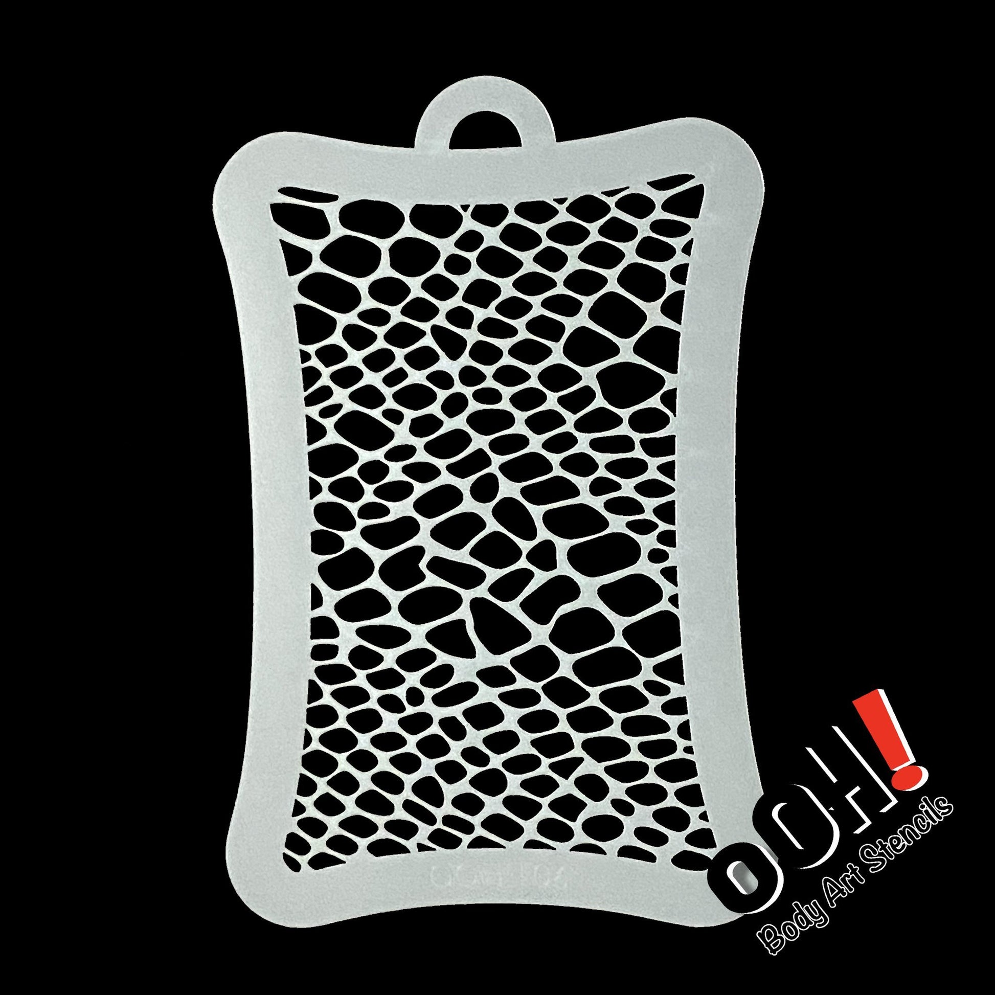 Reptile Skin Texture Airbrush & Face Paint Stencil by Ooh! Body Art (T06) - Silly Farm Supplies