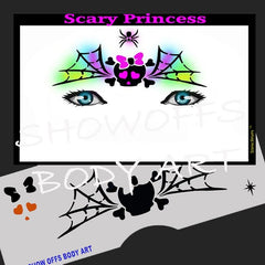 Scary Princess Stencil Eyes Stencil - Silly Farm Supplies