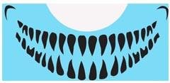 Scary Teeth QuickEZ Stencil - Silly Farm Supplies
