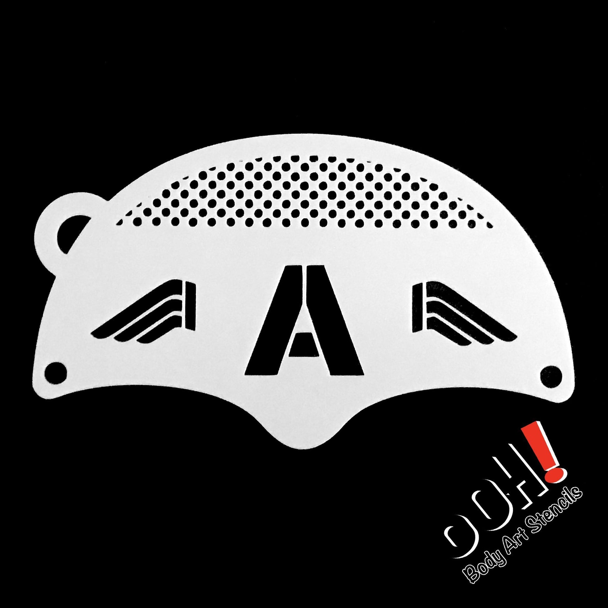Sergeant Patriot Mask Face Paint Stencil by Ooh! Body Art (K04) - Silly Farm Supplies