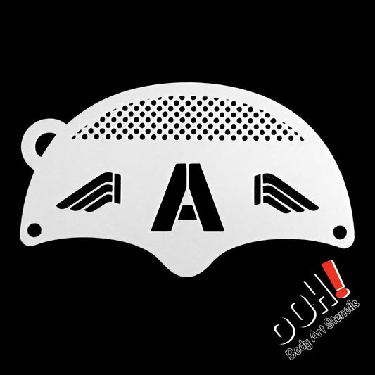 Sergeant Patriot Mask Face Paint Stencil by Ooh! Body Art (K04) - Silly Farm Supplies