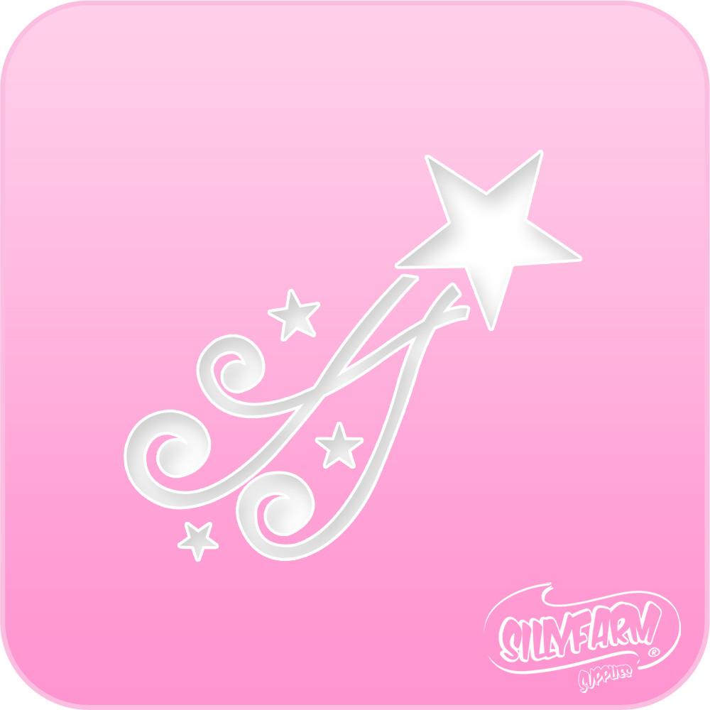 Shooting Star Pink Power Stencil - Silly Farm Supplies