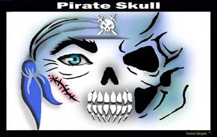 Skull Pirate Stencil Eyes Stencil