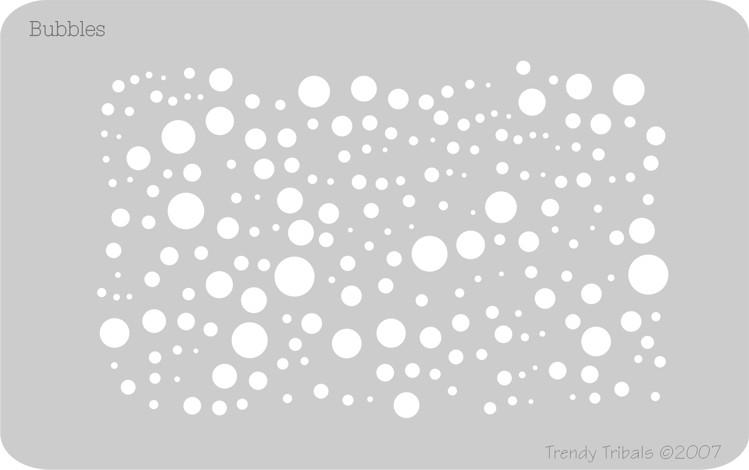 Small Bubbles Trendy Tribal Stencil - Silly Farm Supplies