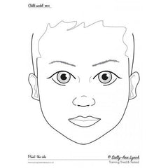 Small Practice Board (1 Child Face-Portrait-0014) - Silly Farm Supplies