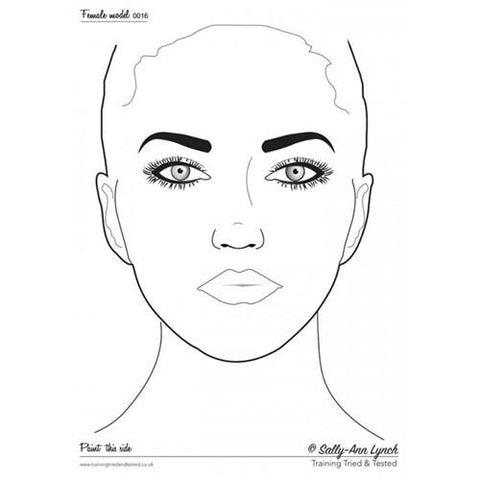 Small Practice Board (1 Female Face-Portrait-Open Eyes-0016)