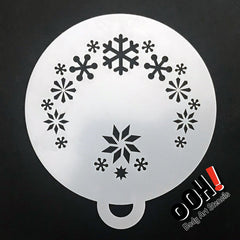 Snowflake 2 Flips Face Paint Stencil by Ooh! Body Art (C06) - Silly Farm Supplies